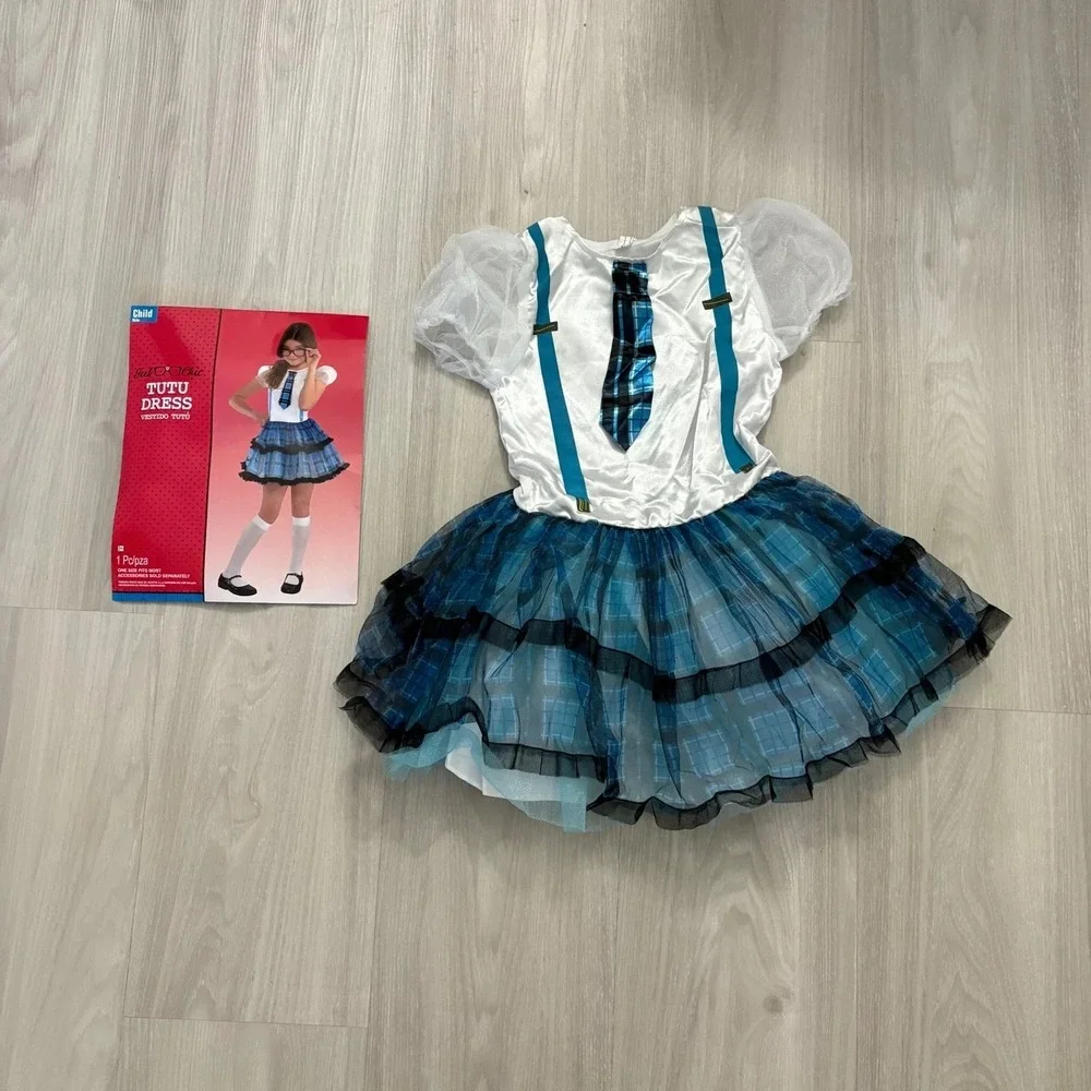 Geek Chic Tutu Dress Child Costume Halloween Fits Most School Girl Size 10